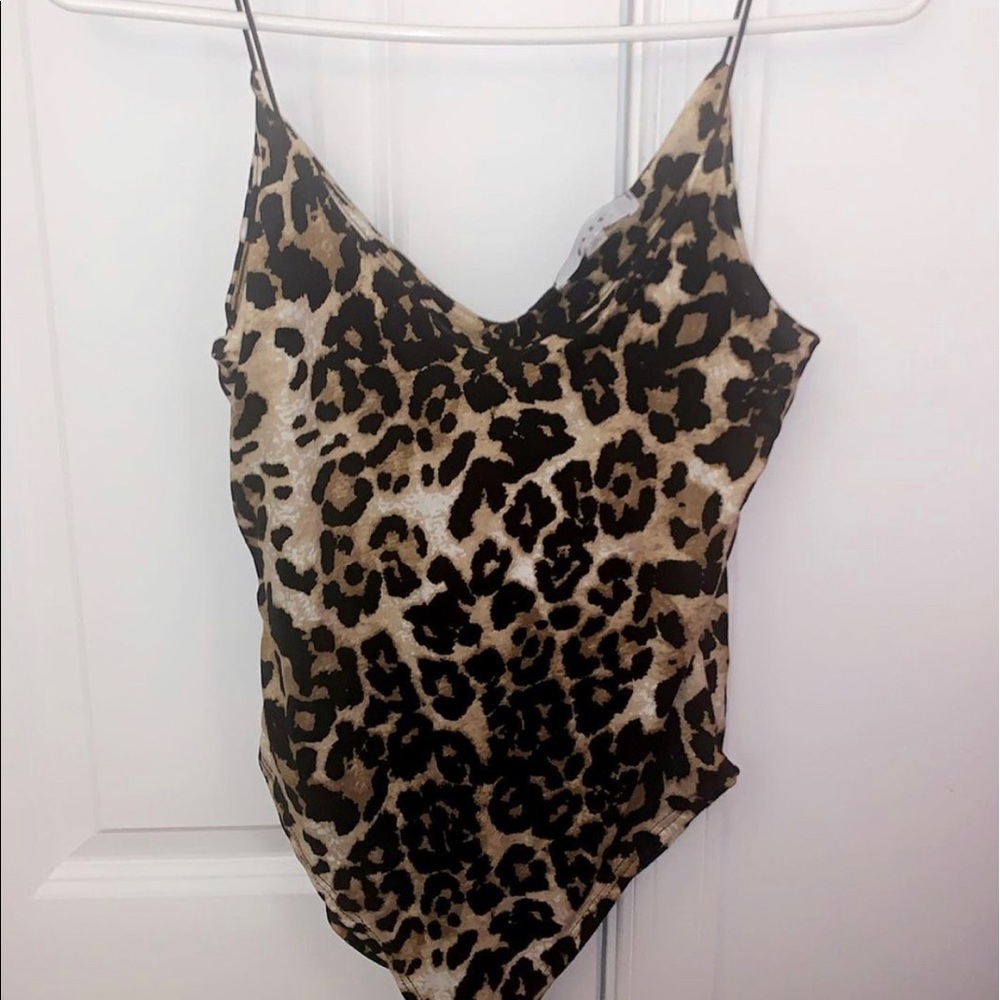 Leopard print body suit
